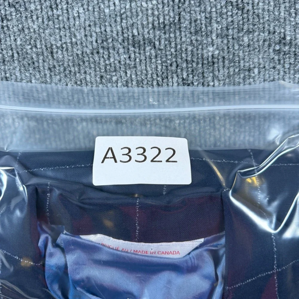 Samuelsohn SB Bristol Suit 41L Blue Windowpane Plaid Loro Piana Wool Pockets